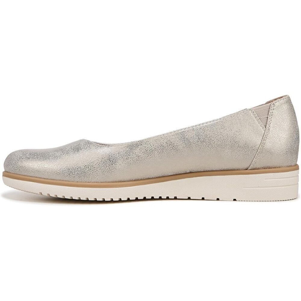 🆕Naturalizer Flat Shoes Women Gold Polyurethane (PU) Soul Slip-On Ballet Shoes